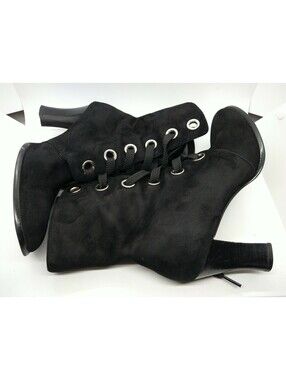 Sam & Libby Ankle Boots High Heel Black 9.5m Leather 211
